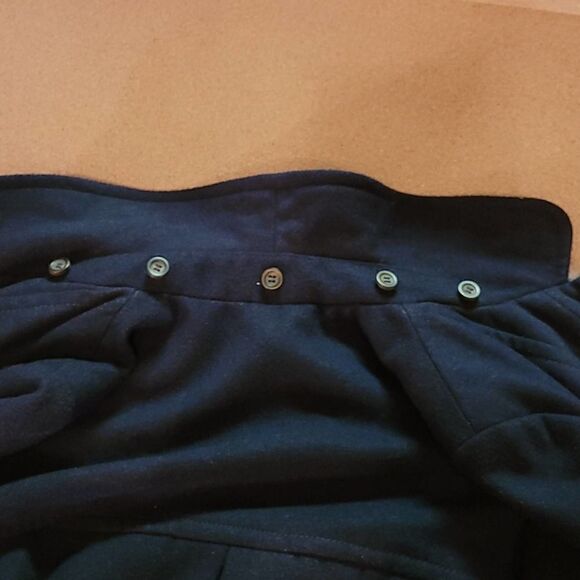 TOP SHOP BLUE cotton blend peacoat women's 4 preppy missing hood - Picture 12 of 12